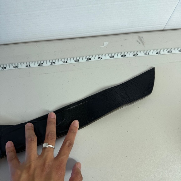 Vintage Salena’s Collection Gold Black 80s Beaded Metallic Statement Belt - Picture 15 of 16